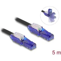 DeLOCK 80929, 5 m, Cat6, U/UTP (UTP), RJ-45, RJ-45, Musta, Violetti