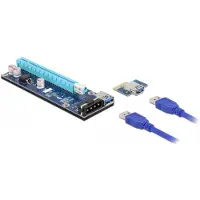 DeLOCK 41430, PCIe, PCIe, USB 3.2 Gen 1 (3.1 Gen 1), Musta, Sininen, Harmaa, PC, 0,8 Gbit/s, 128,2 mm