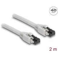 DeLOCK 80560, 2 m, Cat8.1, S/FTP (S-STP), RJ-45, RJ-45, Harmaa