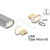 DeLOCK 66575, magnet, USB Micro-B, Kulta, Valkoinen
