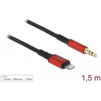 DeLOCK – Audio Cable 8 pin Lightning male to Stereo jack male 3.5 mm 3 pin 1.5 m (86587)