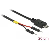 DeLOCK 85407, 0,2 m, Mini-USB B, Musta