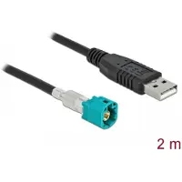 DeLOCK 90491, 2 m, HSD Z, USB 2.0 Type-A, Musta