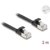 DeLOCK 81165, 2 m, Cat6a, U/FTP (STP), RJ-45, RJ-45, Musta