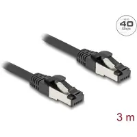 DeLOCK 80573, 3 m, Cat8.1, S/FTP (S-STP), RJ-45, RJ-45, Musta