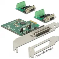 DeLOCK 65841, PCIe, Sarja, Matala profiili, PCIe 2.0, RS-422/485, Musta