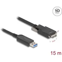 DeLOCK 83217, 15 m, USB A, Micro-USB B, USB 3.2 Gen 2 (3.1 Gen 2), 10 Gbit/s, Musta