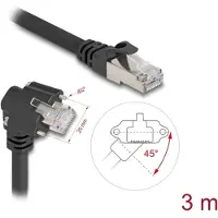 DeLOCK 80919, 3 m, Cat6, S/FTP (S-STP), RJ-45, RJ-45, Musta