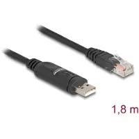 DeLOCK 64304, Musta, 1,8 m, USB A-tyyppi, RS-232, Uros, Uros