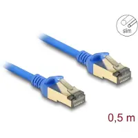 DeLOCK – RJ45 Network Cable Cat.8.1 F/FTP Slim 0.5 m blue (80332)