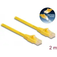DeLOCK 80102, 2 m, Cat6a, U/UTP (UTP), RJ-45, RJ-45, Keltainen