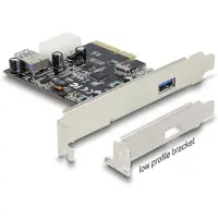 DeLOCK – PCI Express x4 Card > 1 x external + 1 x internal SuperSpeed USB 10 Gbps type A female (89399)