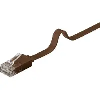 Pro LAN CAT 6 Flat U/UTP - Ruskea - 1m
