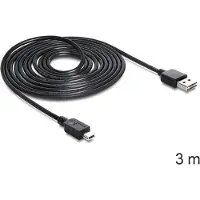 DeLOCK USB-A - miniUSB 3 metriä (83364)