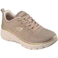 SKECHERS for woman. 150384 Slip-Ins Sneakers: Fashion Fit 2.0 - Moonlight Glow brown (39), Fabric, Flat, 3 to 5 cm, Laces, Casual, Taupe