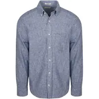 Gant Reg Cotton Linen Shirt - Blue - XL