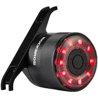 RockBros Q1 pyörän takavalo 7 väriä LED Strobe + USB-C - USB-A kaapeli - musta Q1 pyörän takavalo 7 väriä LED Strobe + USB-C - USB-A kaapeli - musta
