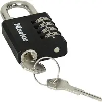 Master Lock Zahlenschloss Zinc 40mm Sicherheitsnotschluessel (7641EURKABLK-000151)