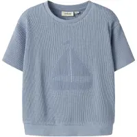 Lil´ Atelier Nmmharun Ss Loose Sweat Lil - Blue - 122-128