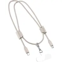 EPICO Phone Lanyard USB-C -kaapeli, 60 W, 0,8 m, beige
