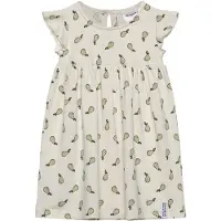 Geggamoja Bamboo Flounce Dress Pears - Cream - 146/152