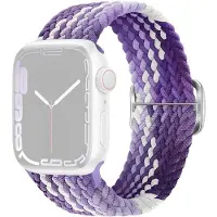 SKALO Punottu -ranneke Apple Watch SE 3 44mm - Violetti-Valkoinen