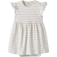 Lil´ Atelier Nbfgeo Ber Capsl Loose Body Dress Lil - White - 86