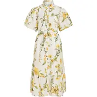 Vila Vialinia Sol 2/4 Midi Shirt Dress/Ln - White - 42