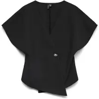 Vero Moda Vmsonja Ss V-Neck Top Wvn Exp - Black - M