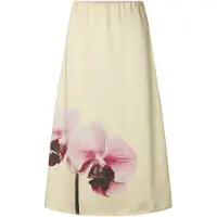 Y.A.S Yasorchida Satin Midi Skirt S. - Show - Cream - 36