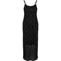 Noisy May Nmlouise Mesh Flock Long Dress Jrs - Black - S