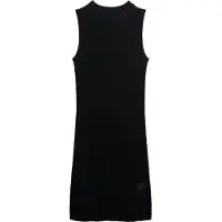 Superdry for woman. W8011870A Chevron crochet mini-dress black (L), Casual, Party, Cotton, Sleeveless / Straps