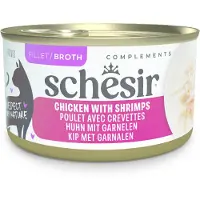 Schesir 24x70g Complements liemessä kana & katkaravut kissanruoka