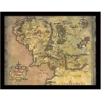 Taru sormusten herrasta - Map - Kehystetty taidejuliste