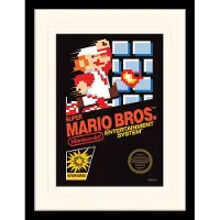 Super Mario - NES Cover - Kehystetty taidejuliste