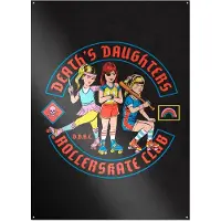 Steven Rhodes - Death' Daughters Rollerskate Club - Metallikyltti