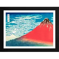 Hokusai - Red Fuji - Kehystetty taidejuliste