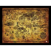 The Legend of Zelda - Hyrule Map - Kehystetty taidejuliste