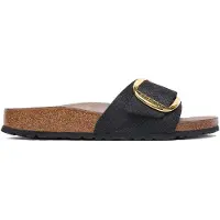 Birkenstock for woman. 1032965 Madrid Big Buckle Sandals (Narrow Fit) black (36), Flat, None, Casual
