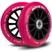 Soke skootterin pyörät 100 mm rubiini 2 kpl.