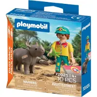 Playmobil Duopack: Ranger Med Næsehorn - Multi/patterned - ONE SIZE