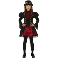 Guirca Punainen steampunk-naamiaisasu tyt?lle - 10-12 vuotta (142-148 cm)