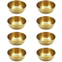 Hobby Hall 8 pienen ruostumattomasta teräksestä valmistetun kulhon setti, kullanvärinen, kastikkeille ja välipaloille