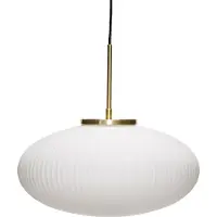 Hubsch Serene Pendant Ellipse - White - Ø40XH38CM