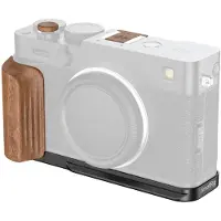 SmallRig 5985 L-Shaped Mount Plate with Wooden Handle for FUJIFILM X-E5 (Rosewood Black)