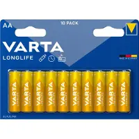 Varta Longlife -alkaliparisto, 10 kpl AA (LR6) paristoa