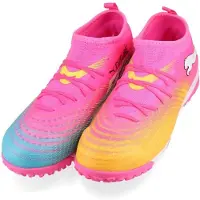 Puma Future 9 Match Mid + TT Showtime - Poison Pink/Aurinkovirta/Sininen/Valkoinen Lapset - Turf (TF), koko 37½