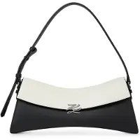 Karl Lagerfeld Olkalaukku 'K/Autograph' musta / valkoinen