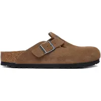 Birkenstock for woman. 1032795 Boston Leather Clogs (Narrow Fit) brown (38), Flat, Suede, None, Casual