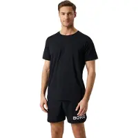 Björn Borg Men's Borg Feather T-Shirt Black Beauty Lyhythihainen treenipaita XL